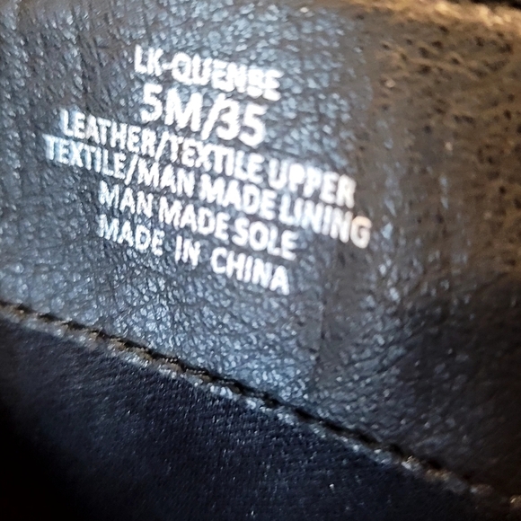 LUCKY BRAND BLACK LEATHER AND SUEDE TALL FLAT BOOTS, SIZE 5 LIKE NEW - Picture 4 of 9